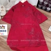 Áo Dài Cách Tân Bé Gái Đỏ BaBoo Kids - Thêu Chim Hạc, Chỉ 209.000 4