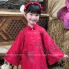 Áo Dài Cách Tân Bé Gái Đỏ BaBoo Kids - Thêu Chim Hạc, Chỉ 209.000 7