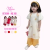 Áo dài cách tân bé gái gấm nhẹ đính nơ đỏ, tay bồng duyên dáng – BE KIDS OH22, giảm giá 238.700₫ 8