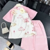Áo Dài Cách Tân Bé Gái In Sen Tay Lụa Mềm 2 Lớp Baboo Kids Quần Lụa Xuông A6 Giá 139k 4