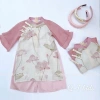 Áo Dài Cách Tân Bé Gái In Sen Tay Lụa Mềm 2 Lớp Baboo Kids Quần Lụa Xuông A6 Giá 139k 6