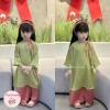Áo Dài Cách Tân Bé Gái Ngọc Trai Đính Nơ - Tặng Bờm, Giá Ưu Đãi 230.000₫ 2