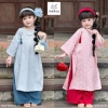 Áo Dài Cách Tân Bé Gái Tết 2.026 Vải Gấm Hoa Loại 1 Dày Dặn Sang Trọng 8‑30kg 2