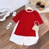 Áo dài cách tân bé gái vải lụa mềm cổ đính đá, siêu xinh lễ tết 8-27kg, phù hợp mọi dịp, giá chỉ 154.000 VND 2
