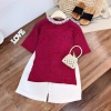 Áo dài cách tân bé gái vải lụa mềm cổ đính đá, siêu xinh lễ tết 8-27kg, phù hợp mọi dịp, giá chỉ 154.000 VND 7