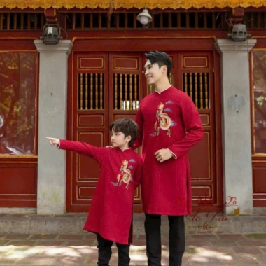 Áo Dài Cách Tân Bé Trai DLKIDS Gấm Cao Cấp Mã DL88 Đẹp Sang Giá Ưu Đãi 187.500₫ 6