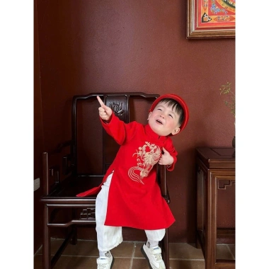 Áo Dài Cách Tân Bé Trai DLKIDS Gấm Cao Cấp Mã DL88 Đẹp Sang Giá Ưu Đãi 187.500₫ 9