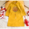 Áo dài cách tân bé trai nhung đỏ ốp đỏ ngực - Thời trang trẻ em hàng loại 1, giảm giá 15% chỉ 85.000₫ 10