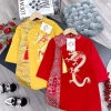 Áo dài cách tân bé trai Tết nhung thêu rồng size 8-42kg - Giá ưu đãi 50.000đ
