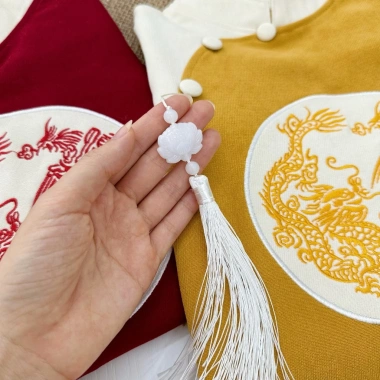 Áo Dài Cách Tân Bé Trai và Gái Tết Thêu Long Phụng Nhung Mềm Mại 10-23kg Giá Ưu Đãi 159k 4 Áo Dài Cách Tân Bé Trai và Gái Tết Thêu Long Phụng Nhung Mềm Mại 10-23kg Giá Ưu Đãi 159k 4