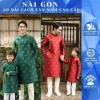 Áo dài cách tân bố & bé KIM THƯ gấm cao cấp 2 lớp, 3 màu sang, tặng charm - Áo Dài Nam Sài Gòn - Giá ưu đãi 318k