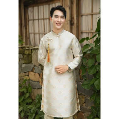 Áo dài cách tân bố & bé KIM THƯ gấm cao cấp 2 lớp, 3 màu sang, tặng charm - Áo Dài Nam Sài Gòn - Giá ưu đãi 318k