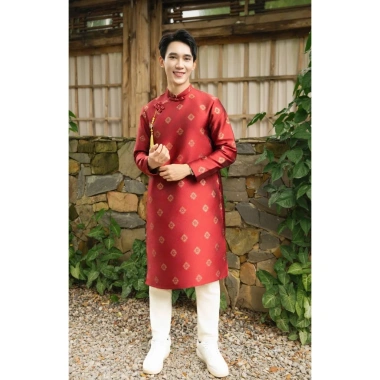 Áo dài cách tân bố & bé KIM THƯ gấm cao cấp 2 lớp, 3 màu sang, tặng charm - Áo Dài Nam Sài Gòn - Giá ưu đãi 318k