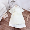 Áo dài cách tân cúc lệch 2 lớp vải tơ thêu cho bé gái, thiết kế sang trọng, phù hợp lễ tết, đồ lễ hội, độ bền cao – Giá ưu đãi 195.000đ 8