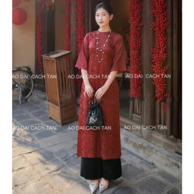 Áo dài cách tân dáng suông nữ cao cấp chất gấm Thượng Hải - Sang trọng cho đám cưới, lễ hội - Giá chỉ 199k 3 Áo dài cách tân dáng suông nữ cao cấp chất gấm Thượng Hải - Sang trọng cho đám cưới, lễ hội - Giá chỉ 199k 3