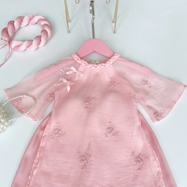 Áo Dài Cách Tân Hồng cho Bé Gái Mấn Xinh, phù hợp Lễ Tết, Giá 179.000 VND 3 Áo Dài Cách Tân Hồng cho Bé Gái Mấn Xinh, phù hợp Lễ Tết, Giá 179.000 VND 3