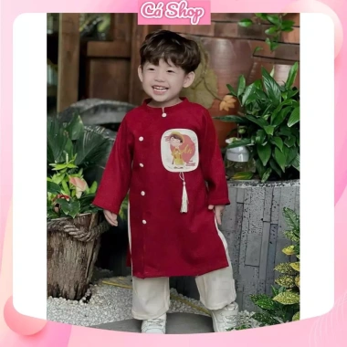 Áo dài cách tân N676 cho bé trai 2 màu - Bộ lễ tết giá ưu đãi 115.000đ 2