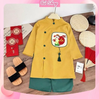 Áo dài cách tân N676 cho bé trai 2 màu - Bộ lễ tết giá ưu đãi 115.000đ 7