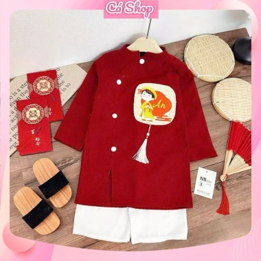 Áo dài cách tân N676 cho bé trai 2 màu - Bộ lễ tết giá ưu đãi 115.000đ 8