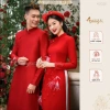 Áo dài cách tân nam Chaang ADC821 - Đỏ đen trắng hồng, may sẵn, đẹp chụp hình tiệc cưới, giảm giá 4