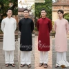 Áo dài cách tân Nam Chaang màu đỏ đen trắng hồng, may sẵn tiệc cưới lễ tết - 262.200₫