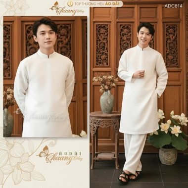 Áo dài cách tân Nam Chaang màu đỏ đen trắng hồng, may sẵn tiệc cưới lễ tết - 262.200₫ 4