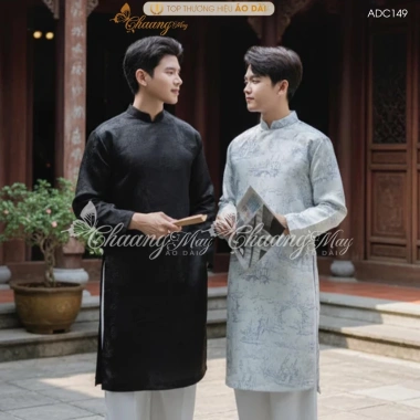 Áo dài cách tân nam gấm Chaang ADC149 - May sẵn, đẹp cho tiệc cưới, lễ Tết, chụp hình