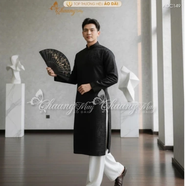 Áo dài cách tân nam gấm Chaang ADC149 - May sẵn, đẹp cho tiệc cưới, lễ Tết, chụp hình