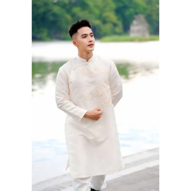 Áo dài cách tân nam tafta thêu cao cấp 3 màu - Áo dài nhà Cam C25.625 giảm còn 359.000 VND