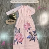 Áo Dài Cách Tân Nữ 4 Tà Hoa Hồng Bự, Cổ Tròn Tay Lỡ, Lụa Tơ Óng - Giá 560k 8