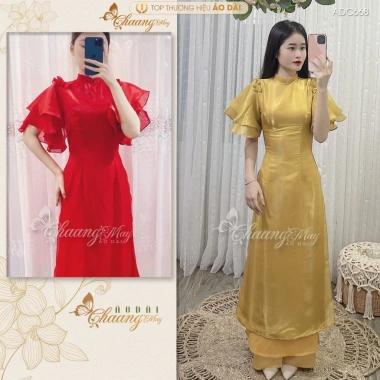 Áo Dài Cách Tân Nữ Cổ Vuông Tay Bèo Cánh Thiên Lụa Tơ Óng Hồng Đỏ 4 Tà Dự Tiệc Lễ Tết Giá 438.786 VND 3 Áo Dài Cách Tân Nữ Cổ Vuông Tay Bèo Cánh Thiên Lụa Tơ Óng Hồng Đỏ 4 Tà Dự Tiệc Lễ Tết Giá 438.786 VND 3