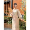 Áo Dài Cách Tân Nữ Dáng Suông 4 Tà LT001 Thêu Sang Trọng Mặc Tết Giá Ưu Đãi 399.000 VND 8