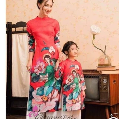 Áo Dài Cách Tân Nữ Dáng Xuông Rộng Tơ Óng 4 Tà Suông Cao Cấp - Giá Rẻ 391.772₫ Dự Tiệc Lễ Tết Đẹp