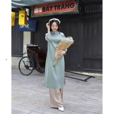 Áo dài cách tân nữ tết mấn ngọc nhung lụa – truyền thống, giá 255k, chất liệu mềm mại 3 Áo dài cách tân nữ tết mấn ngọc nhung lụa – truyền thống, giá 255k, chất liệu mềm mại 3