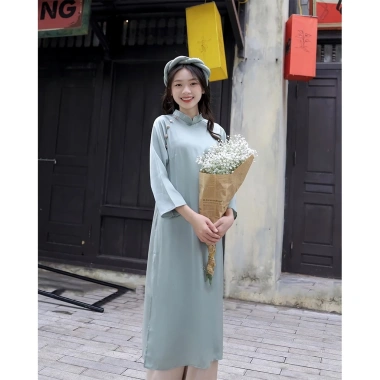 Áo dài cách tân nữ tết mấn ngọc nhung lụa – truyền thống, giá 255k, chất liệu mềm mại 4 Áo dài cách tân nữ tết mấn ngọc nhung lụa – truyền thống, giá 255k, chất liệu mềm mại 4