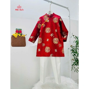 Áo dài cách tân Tài Lộc bé trai 12-45kg thiết kế cao cấp lễ tết đón xuân giá 306.000₫ 3