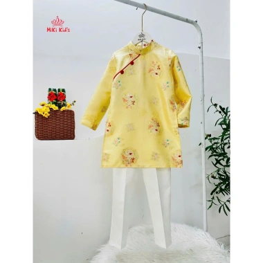 Áo dài cách tân Tài Lộc bé trai 12-45kg thiết kế cao cấp lễ tết đón xuân giá 306.000₫ 4
