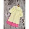Áo dài cách tân Tết bé gái màu vàng tím và mấn, set 16-40kg giá ưu đãi 188k 5