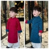 Áo dài cách tân Tết bé trai gấm dệt hoa văn cao cấp Hoàng Mai kèm quần, giá 199k