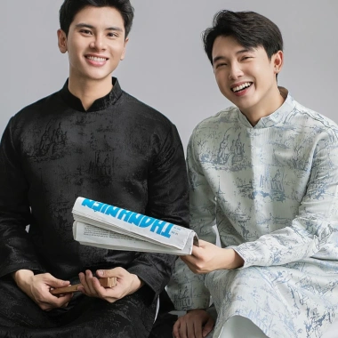 Áo dài cách tân vải gấm họa tiết BIGSIZE 100kg - Giá 405.000, không kèm quần