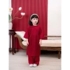 Áo Dài Carrot cho Bé Gái, tafta lụa thoáng mát, cổ tết, size 9‑30kg, giá 318k 3