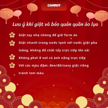 Áo Dài Carrot cho Bé Gái, tafta lụa thoáng mát, cổ tết, size 9‑30kg, giá 318k
