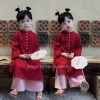 Áo dài Cát Tường mẹ & bé kèm quần hồng - Tết & Trung Thu bé gái Đậu Kids&Mom 330k 4