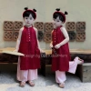 Áo dài Cát Tường mẹ & bé kèm quần hồng - Tết & Trung Thu bé gái Đậu Kids&Mom 330k 9