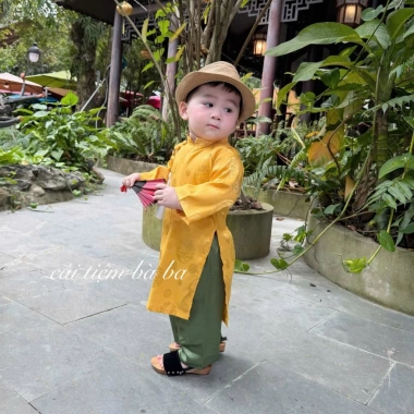 Áo dài Cậu Ba bé trai Tết Nguyên Đán lễ hội Trung Thu giá ưu đãi 170.000 VND 9