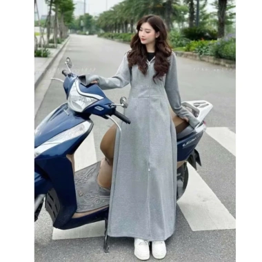 Áo dài chống nắng nữ dáng dài toàn thân chất UMI dày dặn, mềm mát, co giãn thoải mái - Giá chỉ 150.000 VND
