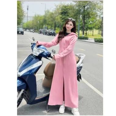 Áo dài chống nắng nữ dáng dài toàn thân chất UMI dày dặn, mềm mát, co giãn thoải mái - Giá chỉ 150.000 VND