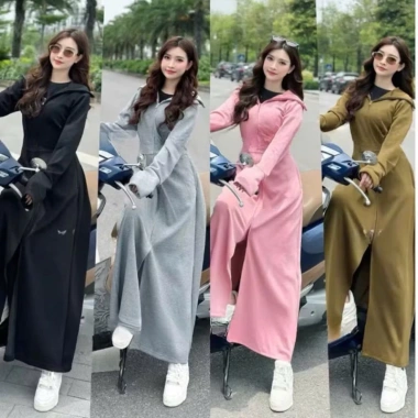 Áo dài chống nắng nữ dáng dài toàn thân chất UMI dày dặn, mềm mát, co giãn thoải mái - Giá chỉ 150.000 VND