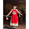 Áo dài cổ yếm Nàng Xuân cho bé gái 10-40kg, quần suông thướt tha - Giá 229.500₫ 3