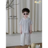 Áo Dài Cộc Tay Bé Trai BEEMO An Ngư Thêu Cá Phối Cổ Du Xuân Tết 5.401SHB 280k 5